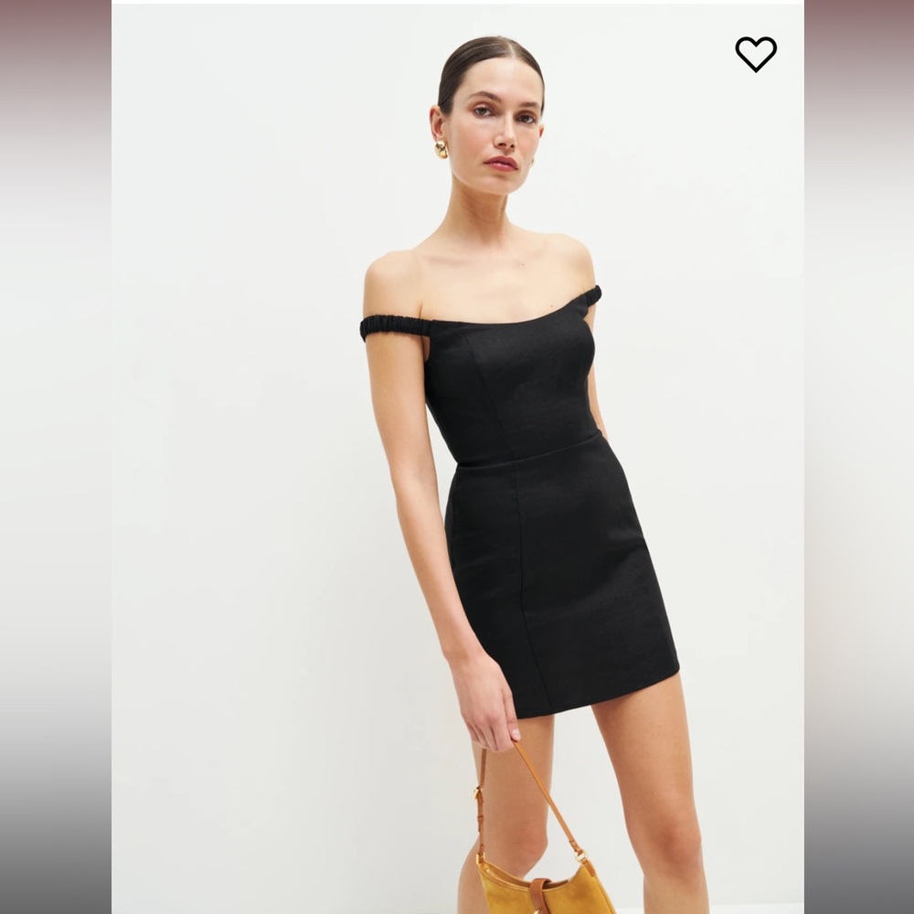 Reformation Black Sawyer Dress - Size 8